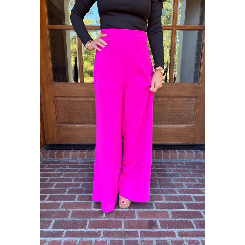 TCEC Darby Wide Leg Pants, Magenta, Sz S